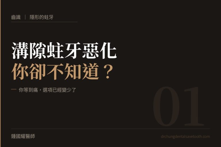 隱形的蛀牙 溝隙蛀牙惡化你卻不知道？醫師解析3個關鍵｜桃園鍾國耀醫師
