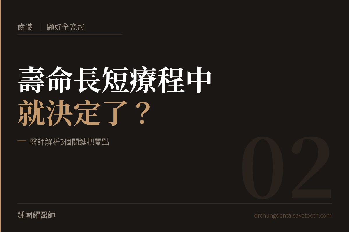 顧好全瓷冠 壽命長短療程中就決定了？醫師解析3個關鍵把關點｜桃園鍾國耀醫師